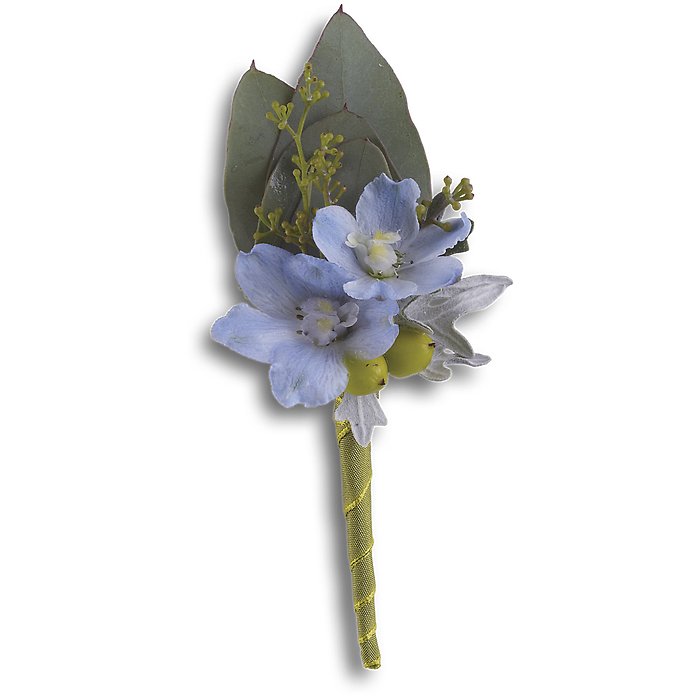 Hero's Blue Boutonniere