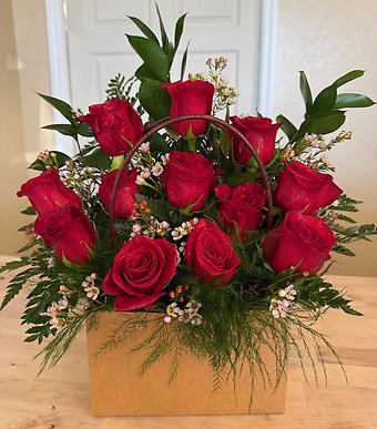 Dozen Red Roses Bag of Love